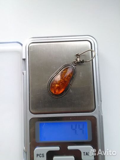 Винтажные украшения - серебро, янтарь