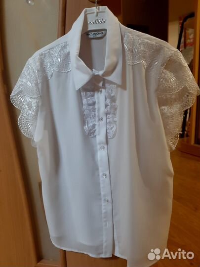 Блузка белая школьная