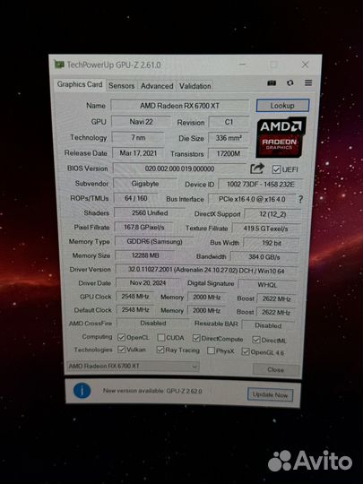 Видеокарта Rx 65700 Xt Aorus