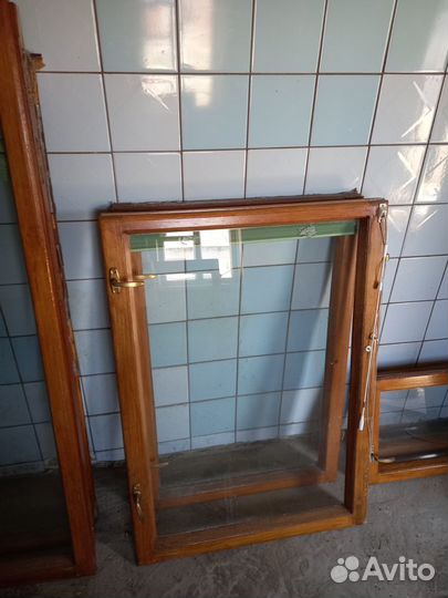 Деревянные окна б/у со стеклопакетом