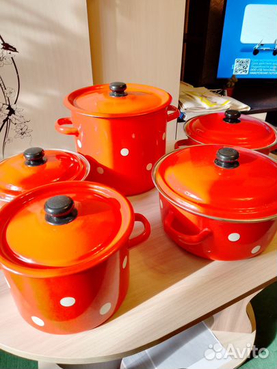 Набор из 5 кастрюль, сделано в СССР