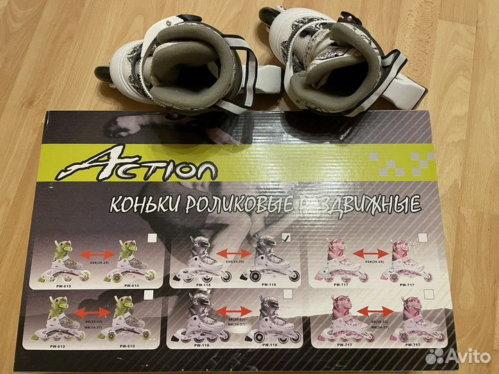 Ролики коньки роликовые новые Action