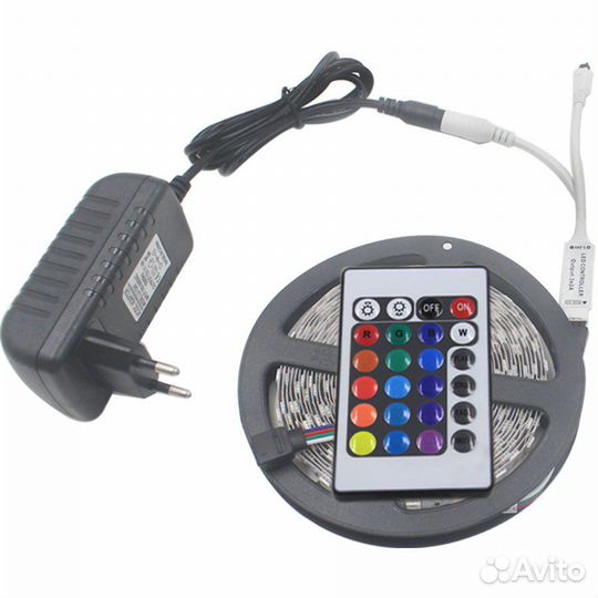 Светодиодная лента RGB, 5 метров (комплект)