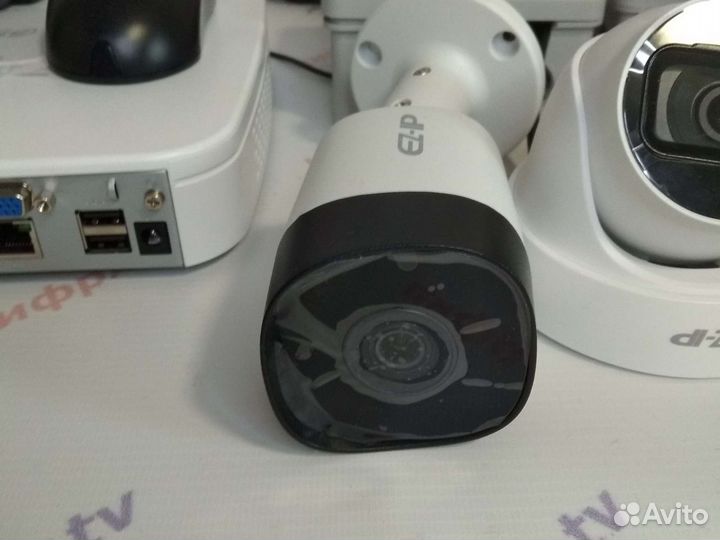 6 Камер IP видеонаблюдения с микрофоном Dahua