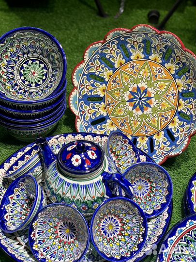 Набор посуды Синий Риштан