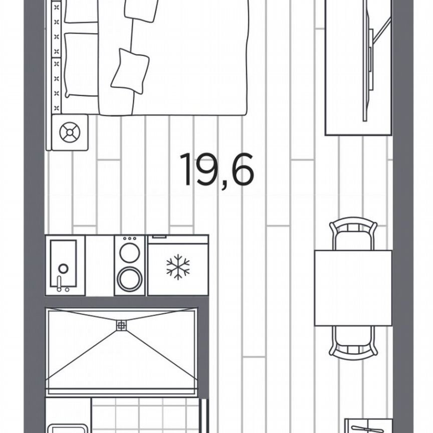 Апартаменты-студия, 23,4 м², 3/13 эт.