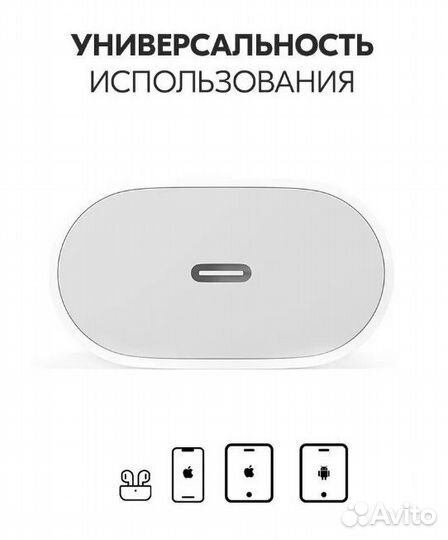 Быстрая Зарядка для Айфон USB-C, type C