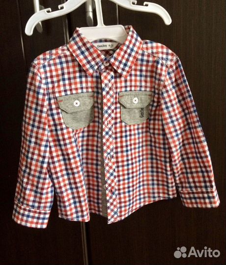 Рубашка для мальчика 6-12 месяцев