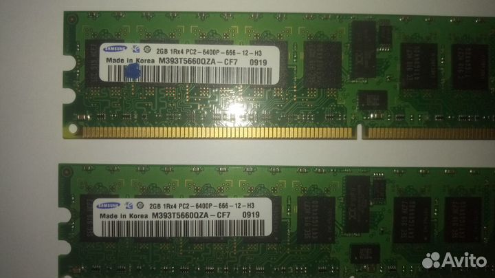 Память для сервера 2Gb DDR2-800, M393T5660QZA-CF7