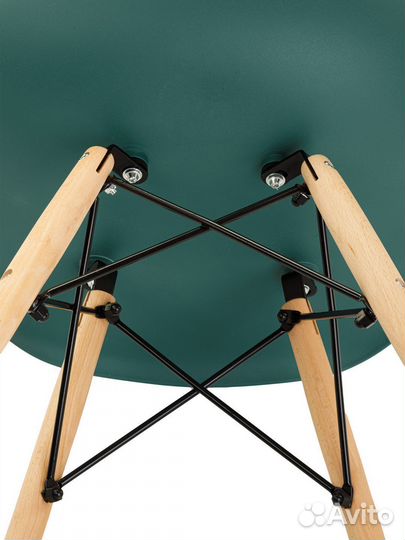 Стул в стиле eames DSW, темно-зеленый, 1 шт