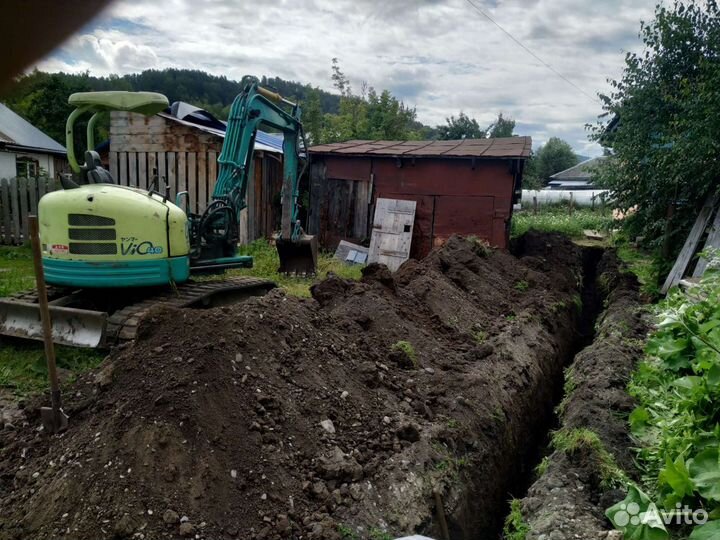 Услуги миниэкскаватора (мини экскаватор) буроям