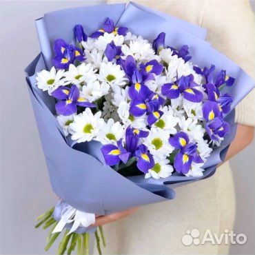 Букет из Хризантем и Ирисов