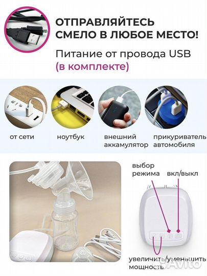 Молокоотсос электрический новый