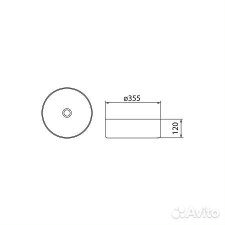 Умывальник накладн. золото 37 PN43064GB