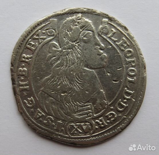 15 крейцеров 1677 года Венгрия редкая