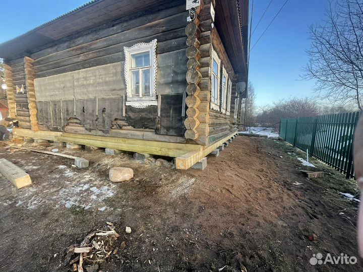 Подъем домов замена венцов