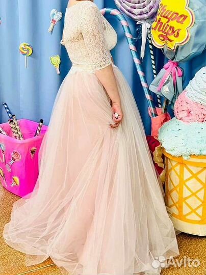 Свадебное, вечернее плать, размер 44-48