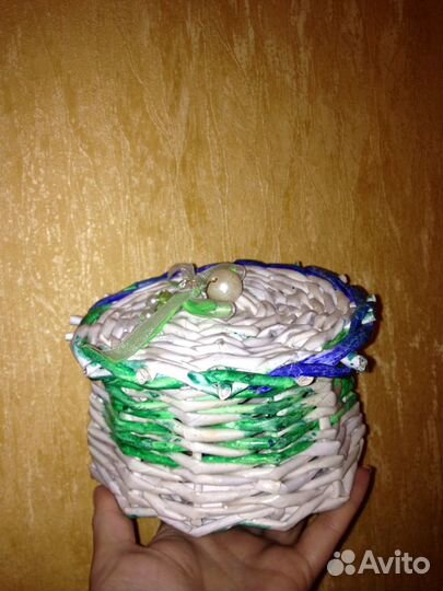 Плетенные корзинки и бумажная лоза в наличии
