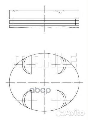 Поршень комплект MB W203 mot.M272/M273 /D92,9m