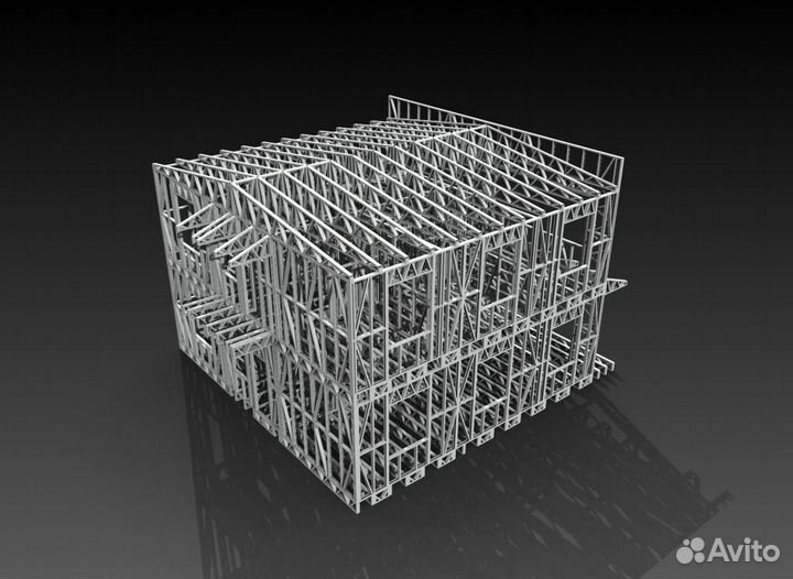 Лстк каркас торгово-офисного здания площадью 242 м