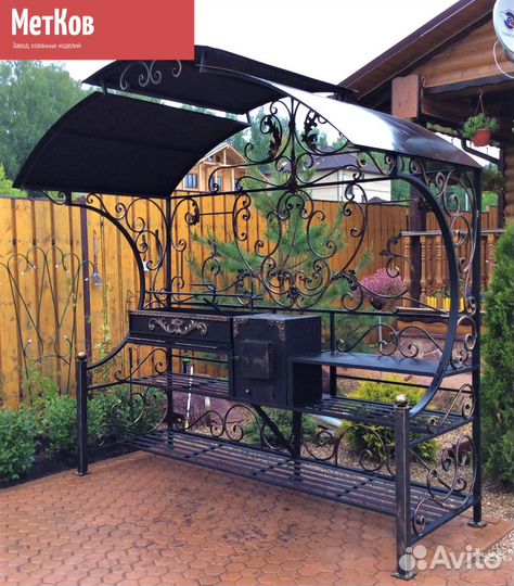 Кованые мангалы с крышей