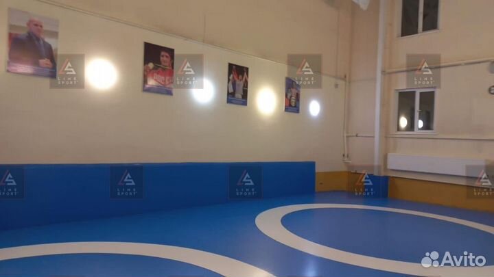 Борцовский ковер 8х8 двухцветный карманы