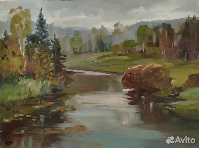 Картина маслом на холсте, пейзаж
