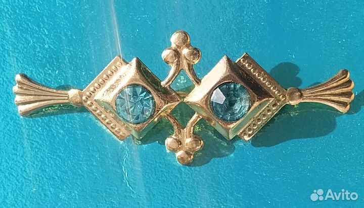 Брошь винтаж СССР позолота клеймо
