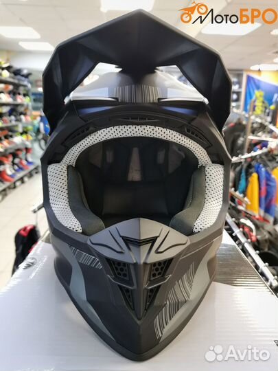 Шлем мото кроссовый GTX 633 black/grey