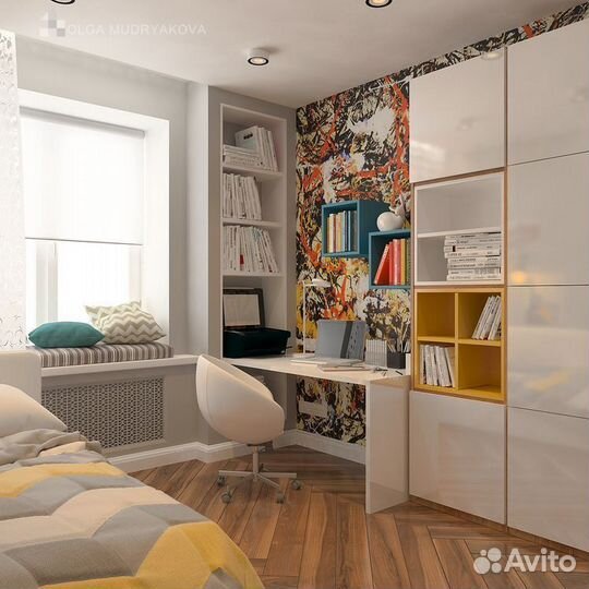 Детская рабочая зона у окна