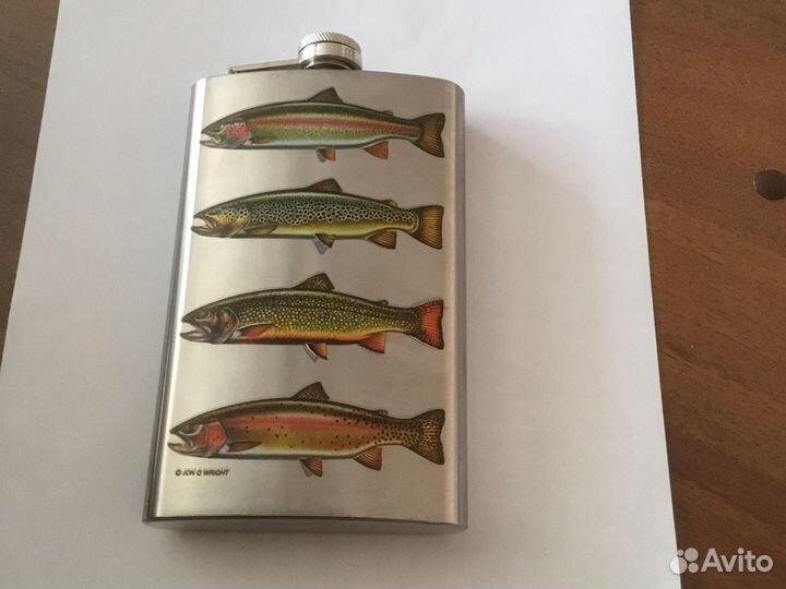 Фляжка новая,для рыбака,нержавейка,300 мл
