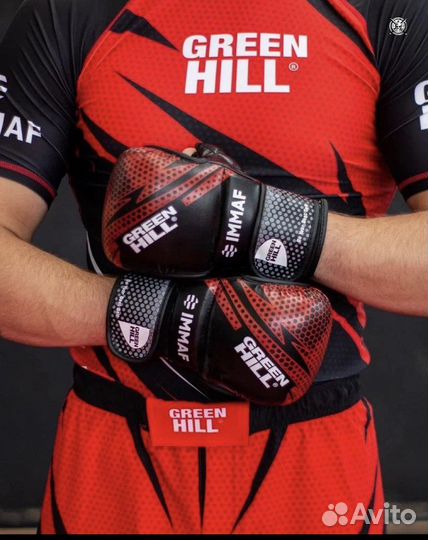 Краги, перчатки мма green hill