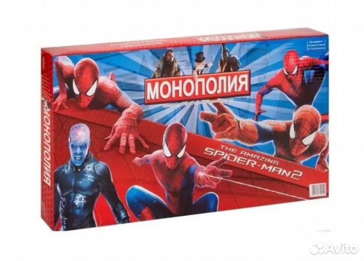 Настольная игра Монополия Человек паук с карточкам