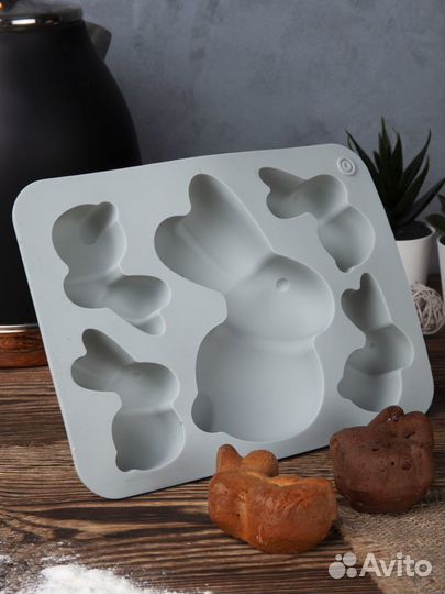 Оптом/Розница Силиконовая форма для выпеч - Зайка