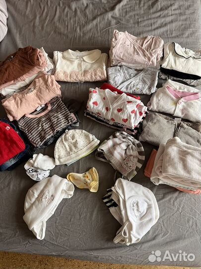 Пакет вещей на девочку 0-4 мес