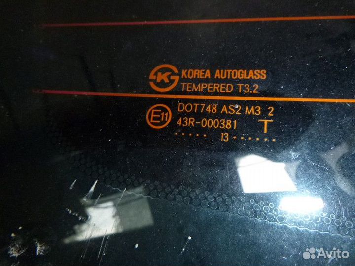 Стекло заднее hyundai solaris solaris 2010