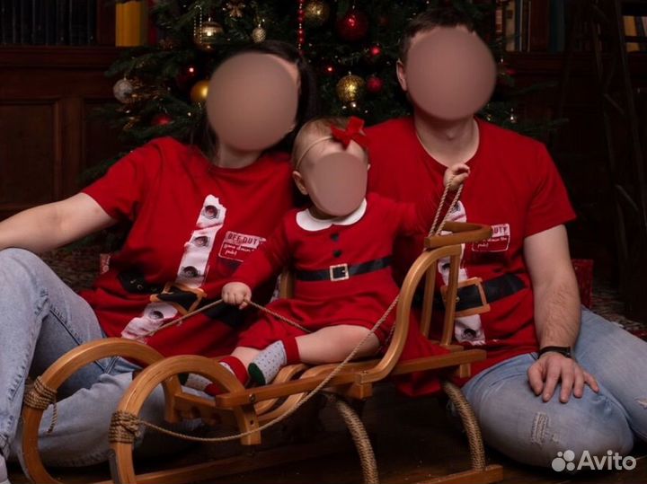 Новогодний фэмили лук L M 80 (на 1 год)