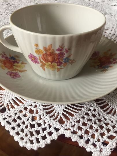 Чашка с блюдцем СССР Дулево