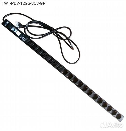 Блок розеток lanmaster TWT-PDV, Zero U, TWT-PDV-12