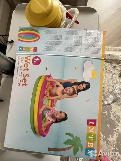 Детский надувной бассейн с насосом