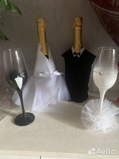 Фужеры бокалы свадебные