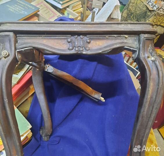 Танкетка-табуретка антикварная и румынский стул