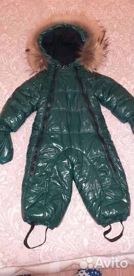 Зимний комбинезон92р+подарок шапка