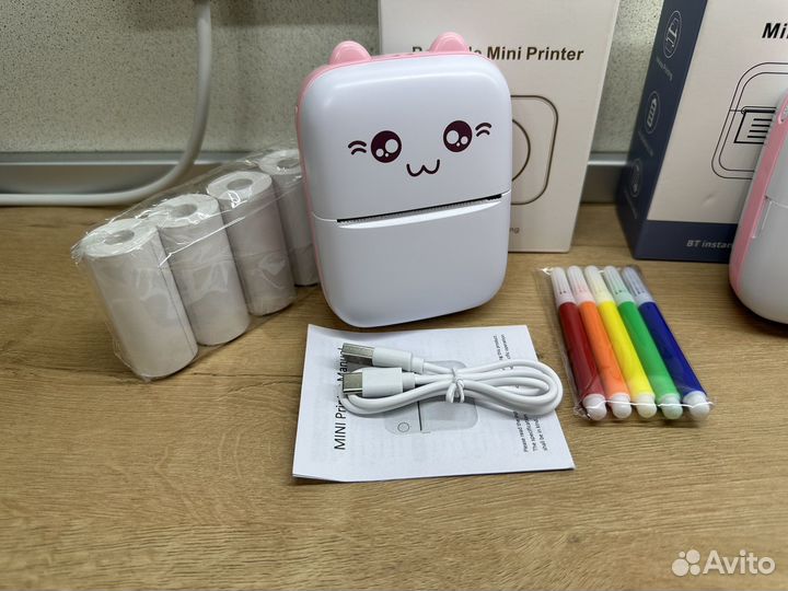 Портативный мини принтер новый