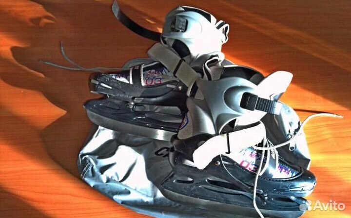 Коньки хоккейные детские раздвижные