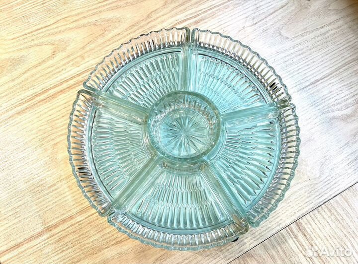 Менажница винтажная стекло СССР Ленинград