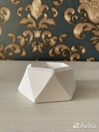 Подсвечник из гипса для свечей, кашпо