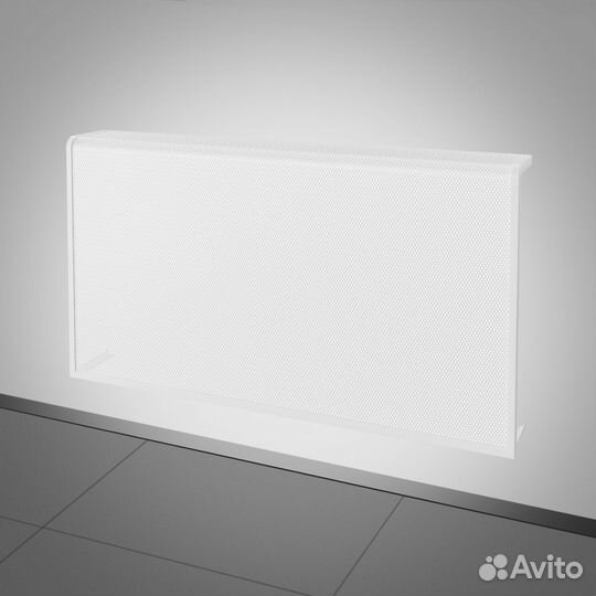 Экран из металла С упорами для батареи, белый
