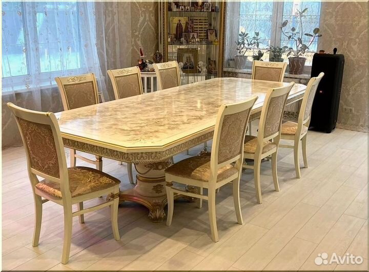 Стол обеденный овальный раздвижной