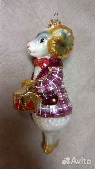 Ёлочная игрушка Баран с барабаном от Ариель